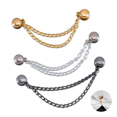 1pc 2pcs 4pcs 8pcs Tuck Waist Design Metal Chain Magnetic Buckle Long Pant Sleeve Shorten Free - suturing Fixed Alloy Brooch Strap - DigiTech ecom Store