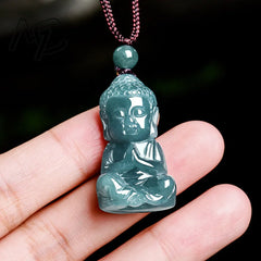 Natural Emerald Jade Buddha Pendant