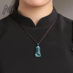 Natural Emerald Jade Buddha Pendant