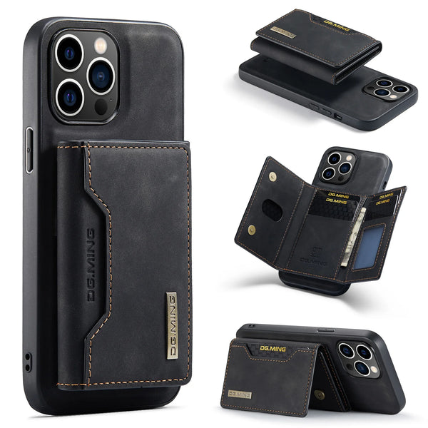 Original DG.MING 2-in-1 Detachable Magnetic Wallet Phone Case for iPhone 18 Samsung with Card Holder