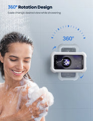 Lamicall STRY01 Extendable Arm Waterproof Cell Phone Holder for Shower Wall 480 Swivel Case Box HD Screen Protector 7Inch Device
