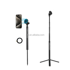 GREATYYT Carbon Fiber Selfie Monopod with Magnetic Golf Phone Holder Adjustable Height Tripod for Outdoor Swing & Recording