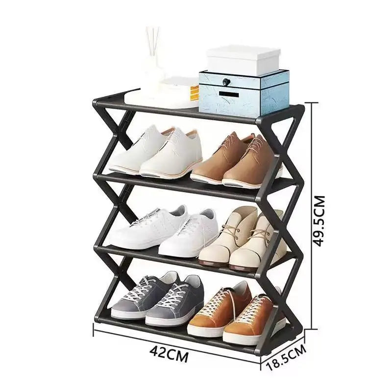 4-Tier X-Type Shoe Rack