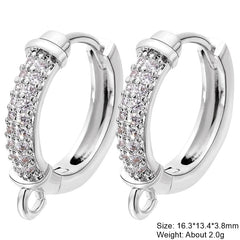 Juya 2Pcs Antiallergic Earwire Fasteners Basic Fixtures Earring Hook Clasps Accessories For DIY Women's Charms Earrings Making - DigiTech ecom Store