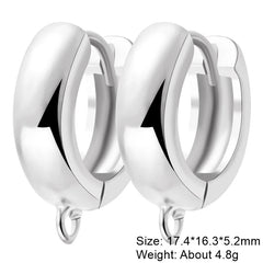 Juya 2Pcs Antiallergic Earwire Fasteners Basic Fixtures Earring Hook Clasps Accessories For DIY Women's Charms Earrings Making - DigiTech ecom Store