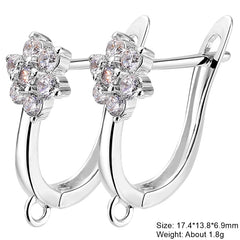 Juya 2Pcs Antiallergic Earwire Fasteners Basic Fixtures Earring Hook Clasps Accessories For DIY Women's Charms Earrings Making - DigiTech ecom Store