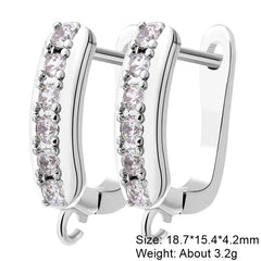 Juya 2Pcs Antiallergic Earwire Fasteners Basic Fixtures Earring Hook Clasps Accessories For DIY Women's Charms Earrings Making - DigiTech ecom Store