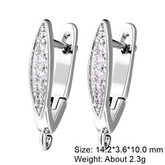 Juya 2Pcs Antiallergic Earwire Fasteners Basic Fixtures Earring Hook Clasps Accessories For DIY Women's Charms Earrings Making - DigiTech ecom Store