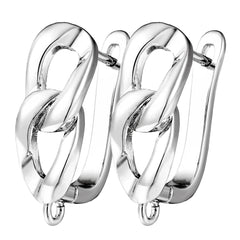 Juya 2Pcs Antiallergic Earwire Fasteners Basic Fixtures Earring Hook Clasps Accessories For DIY Women's Charms Earrings Making - DigiTech ecom Store