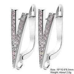 Juya 2Pcs Antiallergic Earwire Fasteners Basic Fixtures Earring Hook Clasps Accessories For DIY Women's Charms Earrings Making - DigiTech ecom Store