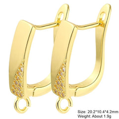 Juya 2Pcs Antiallergic Earwire Fasteners Basic Fixtures Earring Hook Clasps Accessories For DIY Women's Charms Earrings Making - DigiTech ecom Store