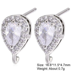 Juya 2Pcs Antiallergic Earwire Fasteners Basic Fixtures Earring Hook Clasps Accessories For DIY Women's Charms Earrings Making - DigiTech ecom Store