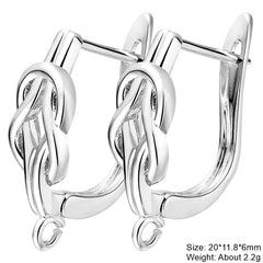 Juya 2Pcs Antiallergic Earwire Fasteners Basic Fixtures Earring Hook Clasps Accessories For DIY Women's Charms Earrings Making - DigiTech ecom Store