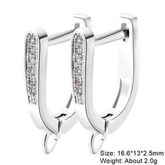 Juya 2Pcs Antiallergic Earwire Fasteners Basic Fixtures Earring Hook Clasps Accessories For DIY Women's Charms Earrings Making - DigiTech ecom Store