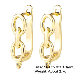 Juya 2Pcs Antiallergic Earwire Fasteners Basic Fixtures Earring Hook Clasps Accessories For DIY Women's Charms Earrings Making - DigiTech ecom Store