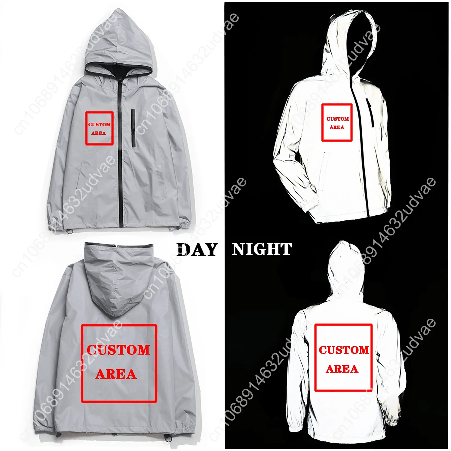 Kanye West Reflective Jacket Mens Womens Coat Hooded Windbreaker Runing Pocket Jackets Cycling Hiking Zipper Customized Hoodie - DigiTech ecom Store