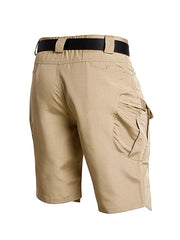 Mens Cargo Shorts Summer Tactical Cropped Trousers Outdoor Waterproof Multi - pocket Bermudas Pants Camo Ripstop Hiking - DigiTech ecom Store