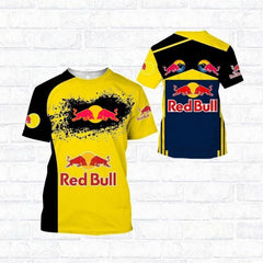 Red Bull Racing Men's 2025 Summer New Sports Quick - Drying T-Shirt Women's Breathable Outdoor Leisure Sports Tops - DigiTech ecom Store