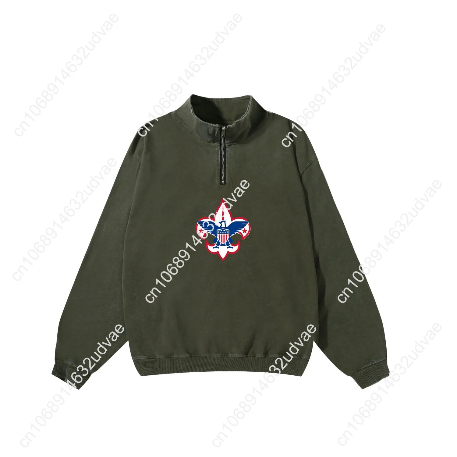 Scouts of America Retro Sweatshirt Man Woman Teenager Vintage Pullover Half Zipper Sweat Shirt Photo Custom Long Sleeved Tshirt - DigiTech ecom Store
