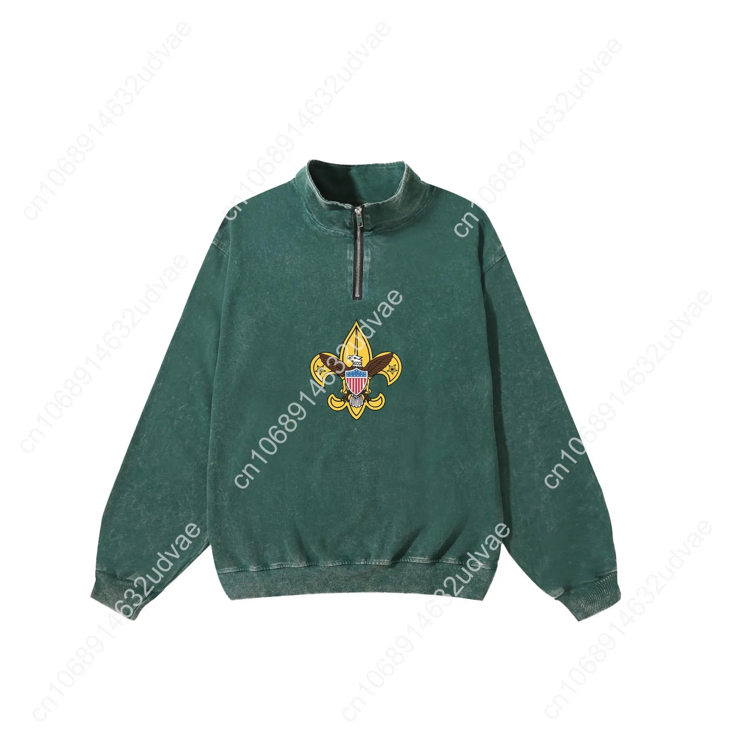 Scouts of America Retro Sweatshirt Man Woman Teenager Vintage Pullover Half Zipper Sweat Shirt Photo Custom Long Sleeved Tshirt - DigiTech ecom Store