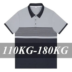 Summer Men's Casual Polo Shirt Large Size 1XL - 7XL Short - sleeved Tees Lapel Business Breathable Soft T-shirt Male Tops Clothes - DigiTech ecom Store