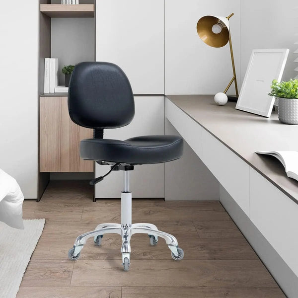 Vanity Rolling Chair Esthetician Shop Stool With Wheels,Ergonomic Lash Arml Office Chair, Desk Chair For Makeup Bedroom - DigiTech ecom Store