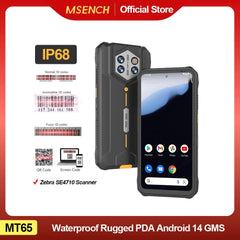 Waterproof Rugged PDA Android 14 Industrial Mobile Data Terminals 8G+128G Dual Camera 48MP Zebra SE4710 Barcode Scanner - DigiTech ecom Store