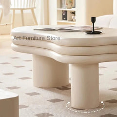 Waterproof White Coffee Table Wooden Minimalist Designer Italian Coffee Tables Unique Sofa Side Mesas Bajas Home Decorations - DigiTech ecom Store