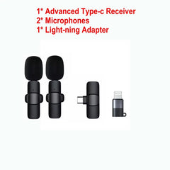 Wireless Lavalier Microphone Portable Audio Video Recording Mic For IPhone Android Mobile Phone Live Broadcast Game Microfonoe - DigiTech ecom Store